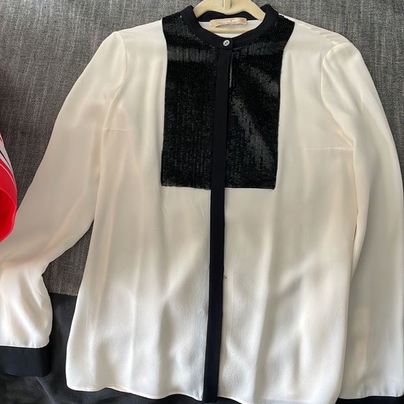 MICHAEL KORS tuxedo blouse SZ4 - Picture 4 of 7